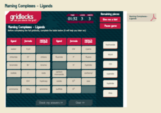 Naming Complexes—Ligands Interactive Naming Complexes—Ligands Interactive