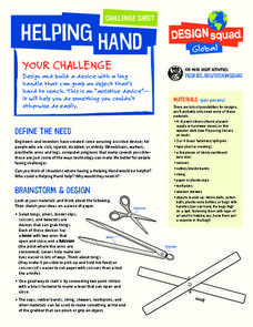Helping Hand Activity Helping Hand Activity
