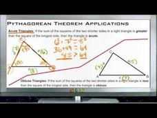Applications of the Pythagorean Theorem: Lesson Instructional Video Applications of the Pythagorean Theorem: Lesson Instructional Video