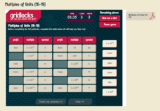 Multiples of Units (16-19) Interactive Multiples of Units (16-19) Interactive