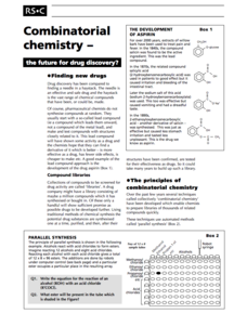 Combinatorial Chemistry—Chemistry Now Worksheet Combinatorial Chemistry—Chemistry Now Worksheet