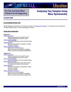 Analyzing Tiny Samples Using a Search for the Beginning Mass Spectrometry Lesson Plan Analyzing Tiny Samples Using a Search for the Beginning Mass Spectrometry Lesson Plan