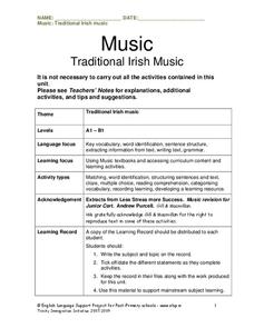 Traditional Irish Music Unit Plan Traditional Irish Music Unit Plan