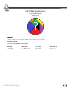 Quadrilateral Quandary Lesson Plan Quadrilateral Quandary Lesson Plan