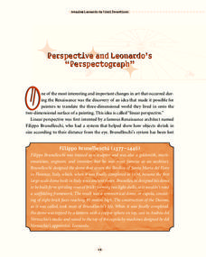 Perspective and Leonardo’s “Perspectograph” Activity Perspective and Leonardo’s “Perspectograph” Activity