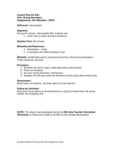 Giving Directions Lesson Plan Giving Directions Lesson Plan