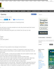 Glitter Germs Lesson Plan Glitter Germs Lesson Plan