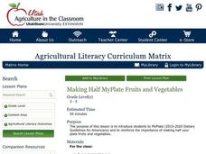 Making Half MyPlate Fruits and Vegetables Lesson Plan Making Half MyPlate Fruits and Vegetables Lesson Plan