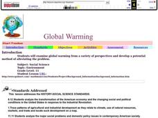 Global Warming Lesson Plan Global Warming Lesson Plan