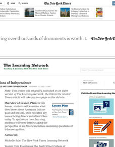 Declarations of Independence Lesson Plan Declarations of Independence Lesson Plan