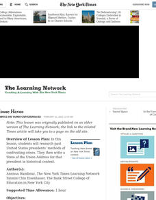 White House Havoc Lesson Plan White House Havoc Lesson Plan