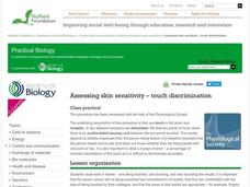 Assessing Skin Sensitivity—Touch Discrimination Lesson Plan Assessing Skin Sensitivity—Touch Discrimination Lesson Plan