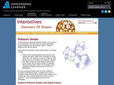 Geometry 3D Shapes: Platonic Solids Interactive Geometry 3D Shapes: Platonic Solids Interactive
