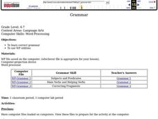 Grammar Lesson Plan Grammar Lesson Plan