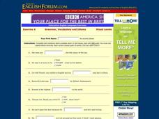 Grammar, Vocabulary and Idioms Interactive Grammar, Vocabulary and Idioms Interactive