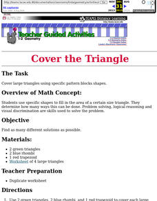 Cover the Triangle Lesson Plan Cover the Triangle Lesson Plan