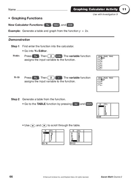 Graphing Functions Worksheet Graphing Functions Worksheet