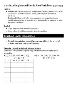 Graphing Inequalities in Two Variables Worksheet Graphing Inequalities in Two Variables Worksheet