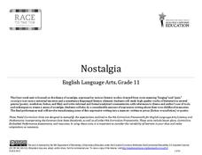 Nostalgia Unit Plan Nostalgia Unit Plan