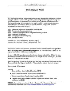 Planning for Prom Activity Planning for Prom Activity