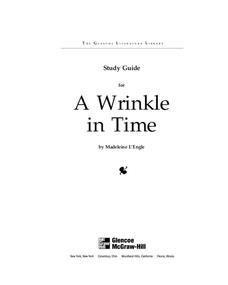 Study Guide for A Wrinkle in Time Study Guide Study Guide for A Wrinkle in Time Study Guide