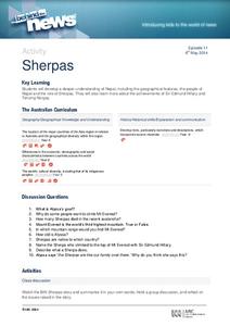 Sherpas Lesson Plan Sherpas Lesson Plan