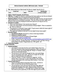 Understanding Human Rights Through One Woman's Struggle: Aung San Suu Kyi Lesson Plan Understanding Human Rights Through One Woman's Struggle: Aung San Suu Kyi Lesson Plan