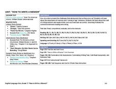 How to Write a Memoir Unit Plan How to Write a Memoir Unit Plan