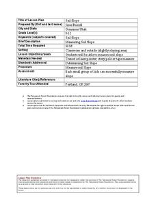 Soil Slope Lesson Plan Soil Slope Lesson Plan