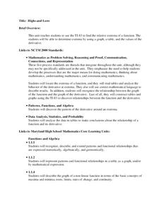 Highs and Lows Lesson Plan Highs and Lows Lesson Plan