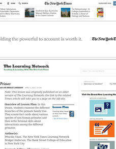 Primate Primer Lesson Plan Primate Primer Lesson Plan