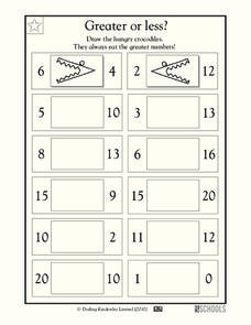 Greater or Less? Worksheet Greater or Less? Worksheet