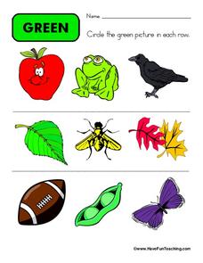 Green Worksheet Green Worksheet