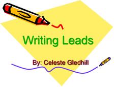 Writing Leads PPT Writing Leads PPT