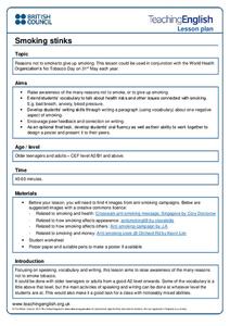 Smoking Stinks Lesson Plan Smoking Stinks Lesson Plan