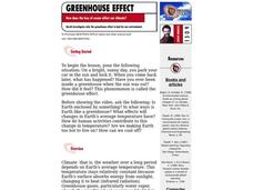 Greenhouse Effect Lesson Plan Greenhouse Effect Lesson Plan