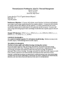 Thermodynamics Problems for All of Us: Thermal Management Lesson Plan Thermodynamics Problems for All of Us: Thermal Management Lesson Plan