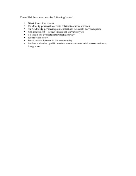 Work Force Awareness Lesson Plan Work Force Awareness Lesson Plan