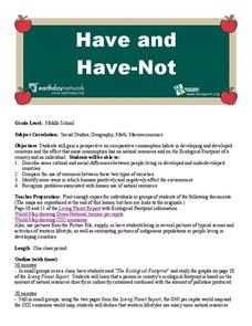 Environment: The Haves and the Have Nots Lesson Plan Environment: The Haves and the Have Nots Lesson Plan