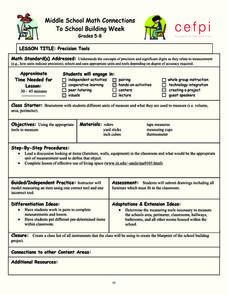 Precision Tools Lesson Plan Precision Tools Lesson Plan