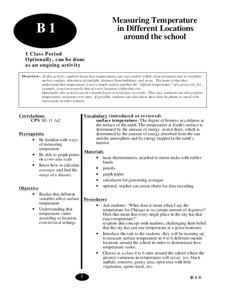 Measuring Temperature Lesson Plan Measuring Temperature Lesson Plan
