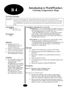 Introduction to WorldWatcher: Coloring Temperature Maps Lesson Plan Introduction to WorldWatcher: Coloring Temperature Maps Lesson Plan