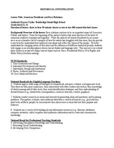 American Presidents and Race Relations Lesson Plan American Presidents and Race Relations Lesson Plan