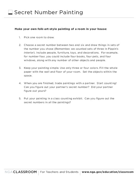 Secret Number Painting Worksheet Secret Number Painting Worksheet