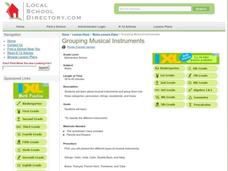 Grouping Musical Instruments Lesson Plan Grouping Musical Instruments Lesson Plan