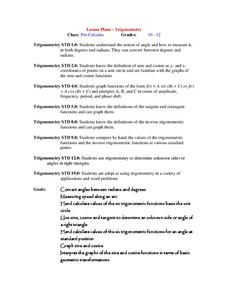 Trigonometry Lesson Plan Trigonometry Lesson Plan