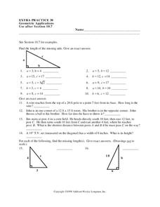 Geometric Applications Worksheet Geometric Applications Worksheet