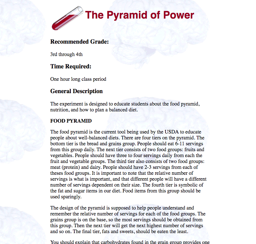 The Pyramid of Power Lesson Plan The Pyramid of Power Lesson Plan