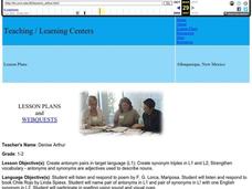 Synonyms and Antonyms Lesson Plan Synonyms and Antonyms Lesson Plan