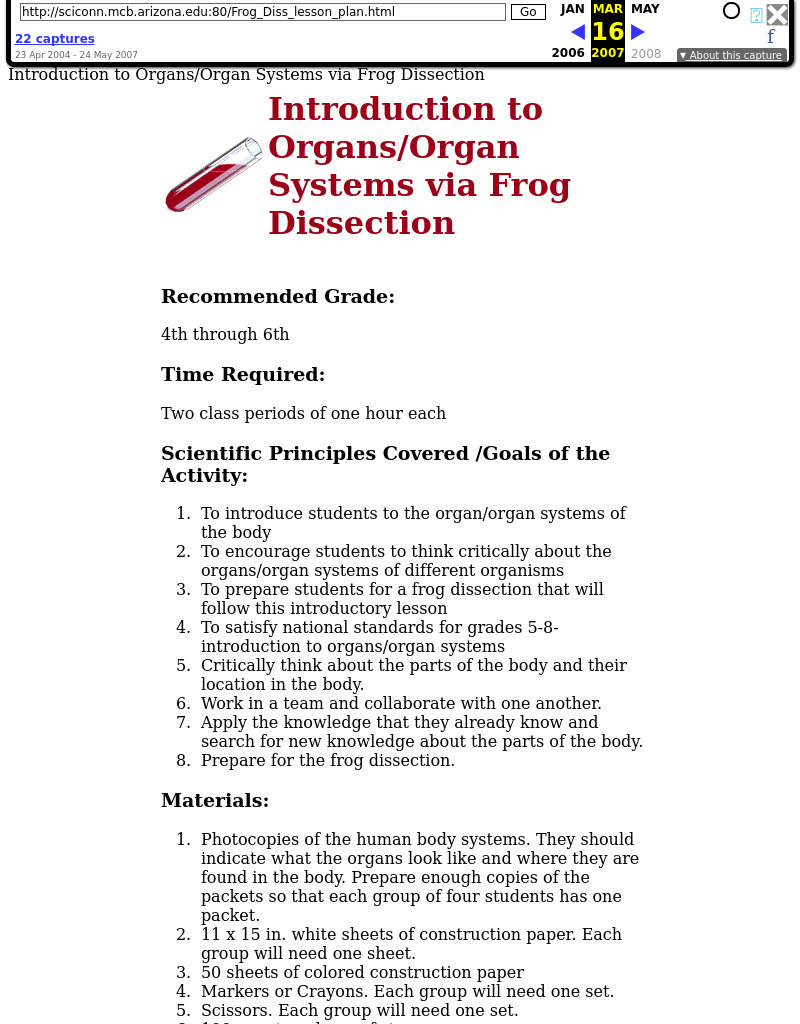 Introduction to Organ Systems Lesson Plan Introduction to Organ Systems Lesson Plan